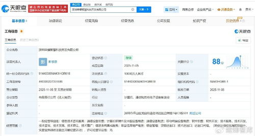 榮耀成立智慧科技開發公司，注冊資本1億專注信息技術咨詢服務